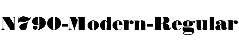 N790-Modern-Regular font preview