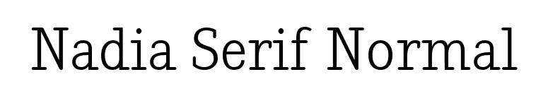 Nadia Serif Normal font preview