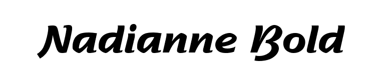 Nadianne Bold font preview