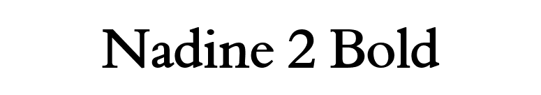 Nadine 2 Bold font preview