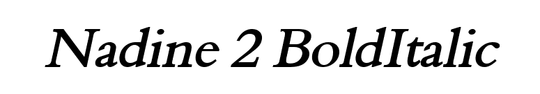 Nadine 2 BoldItalic font preview