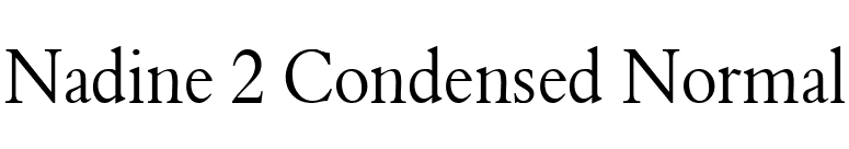 Nadine 2 Condensed Normal font preview