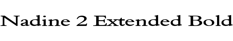 Nadine 2 Extended Bold font preview