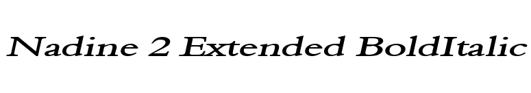 Nadine 2 Extended BoldItalic font preview