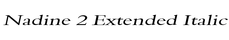Nadine 2 Extended Italic font preview