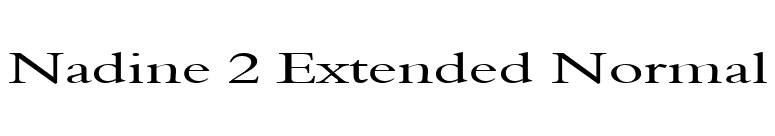 Nadine 2 Extended Normal font preview
