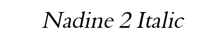 Nadine 2 Italic font preview