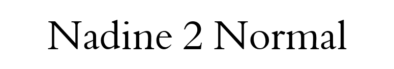 Nadine 2 Normal font preview