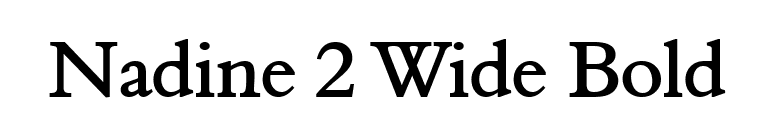 Nadine 2 Wide Bold font preview