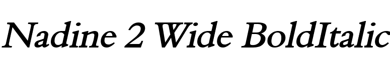 Nadine 2 Wide BoldItalic font preview