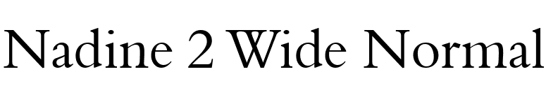 Nadine 2 Wide Normal font preview