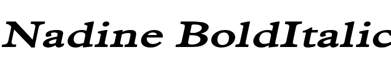 Nadine BoldItalic font preview