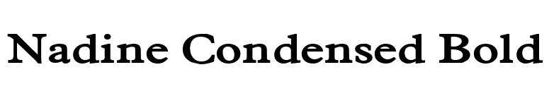 Nadine Condensed Bold font preview