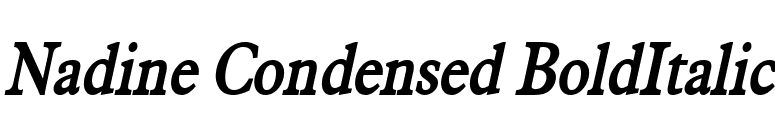 Nadine Condensed BoldItalic font preview