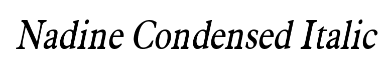 Nadine Condensed Italic font preview