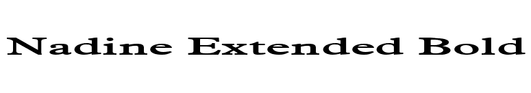 Nadine Extended Bold font preview