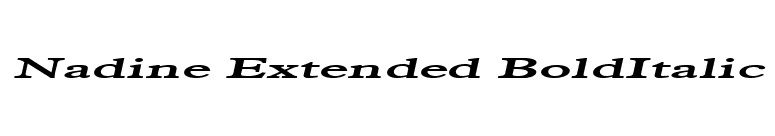 Nadine Extended BoldItalic font preview