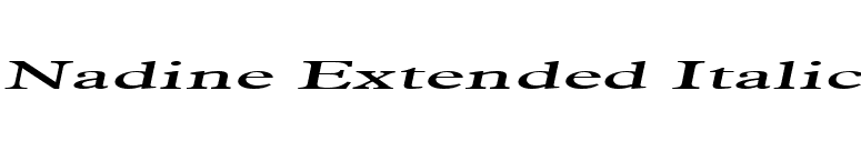 Nadine Extended Italic font preview
