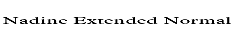 Nadine Extended Normal font preview