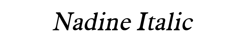 Nadine Italic font preview