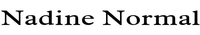 Nadine Normal font preview