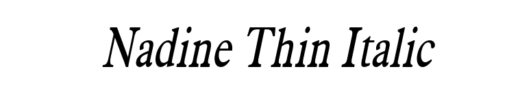 Nadine Thin Italic font preview