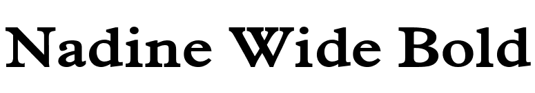 Nadine Wide Bold font preview