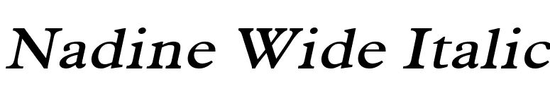 Nadine Wide Italic font preview