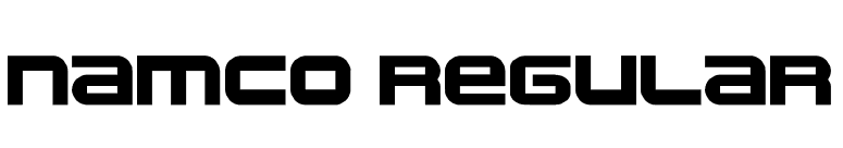namco regular font preview