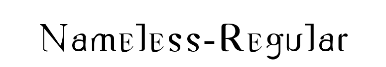 Nameless-Regular font preview