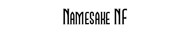 Namesake NF font preview