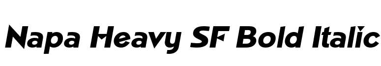 Napa Heavy SF Bold Italic font preview
