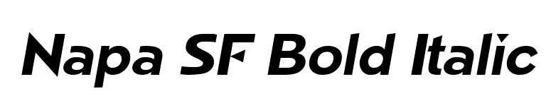 Napa SF Bold Italic font preview