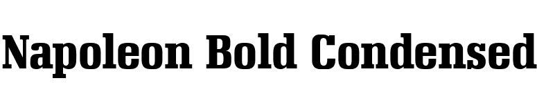 Napoleon Bold Condensed font preview