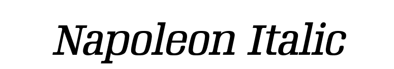 Napoleon Italic font preview