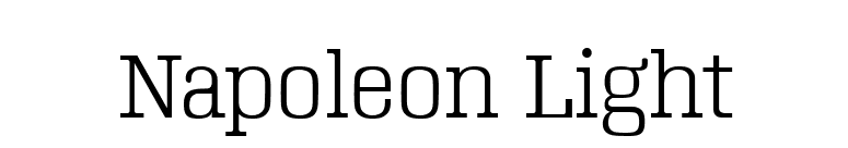 Napoleon Light font preview