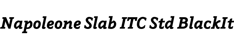 Napoleone Slab ITC Std BlackIt font preview