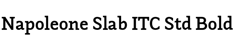 Napoleone Slab ITC Std Bold font preview