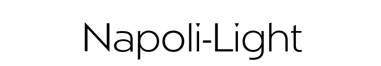 Napoli-Light font preview