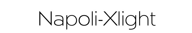 Napoli-Xlight font preview
