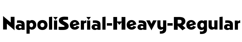 NapoliSerial-Heavy-Regular font preview