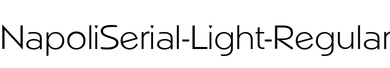 NapoliSerial-Light-Regular font preview