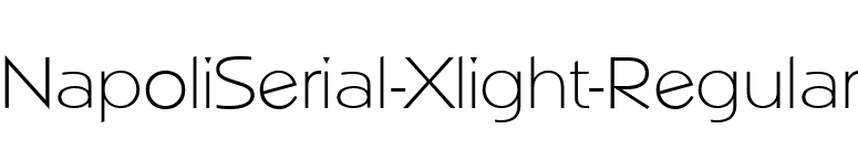 NapoliSerial-Xlight-Regular font preview