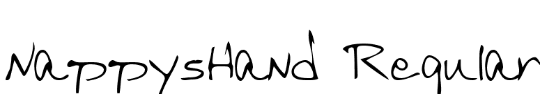 NappysHand Regular font preview