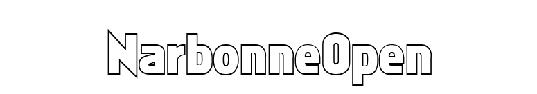 NarbonneOpen font preview