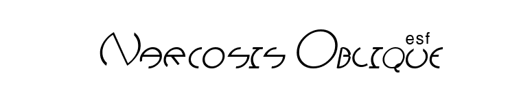 Narcosis Oblique font preview