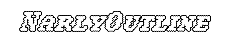 NarlyOutline font preview