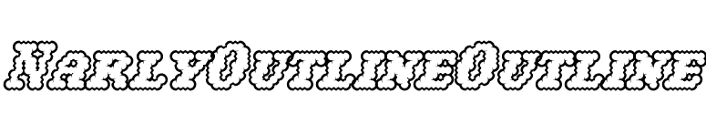 NarlyOutlineOutline font preview