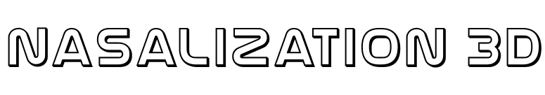 Nasalization 3D font preview