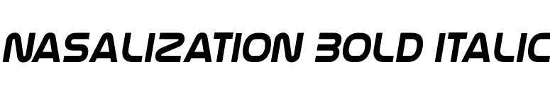 Nasalization Bold Italic font preview